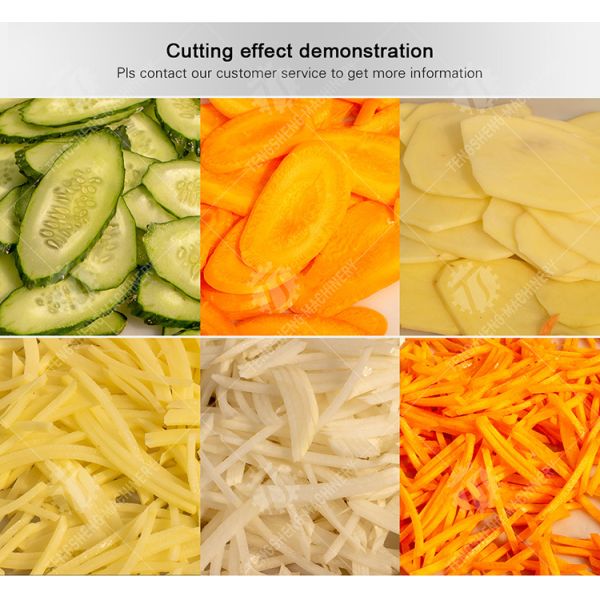 1.5KW 220V Vegetable Processing Machine Electric Commercial Fruit And Vegetable Cutter