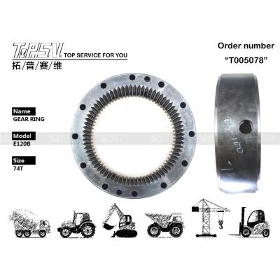 74T Excavator Spare Parts E120B Swing Gear Ring 093-7000 Steel Material