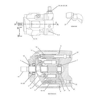 2021335 202-1335 CA2021335 10R-0544 Для CAT 627G 637G 623G 621G 631G колесный трактор гидравлический главный насос поршневый насос ASSY