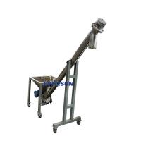 Transportador de tornillo inclinado de acero inoxidable para alimentación animal