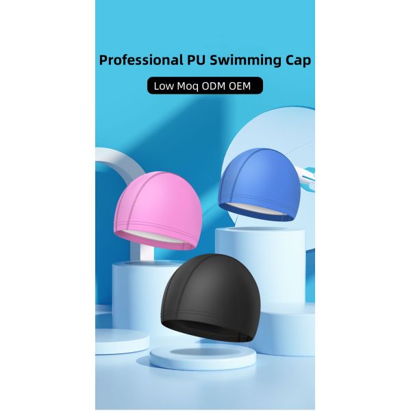 Color Fading Resistant Waterproof Swim Cap Soft for Adults 100% Elasticity