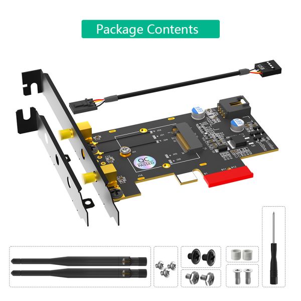 Bluetooth Card PCI E Adapter M.2 Key A To PCIe X1 Adpater For WiFi