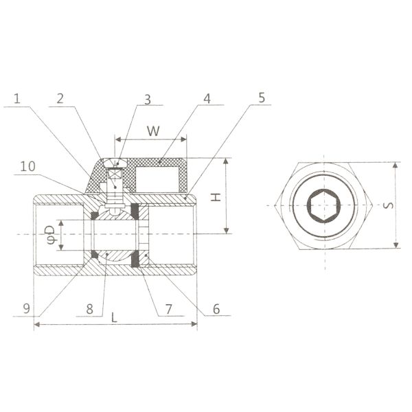 ISO9001 / CE 1 Inch Ball Valves Stainless Steel 304 Bsp FF Threaded