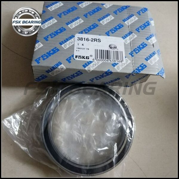 Thin Wall 3816 2RS Double Row Angular Contact Ball Bearing 80*100*15 mm Rubber Seal