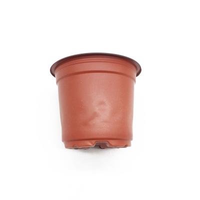 Black Orange 17cm Plastic Plant Pots Tear Resistant Sturdy Polypropylene Planters