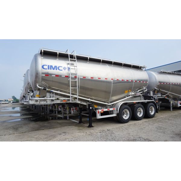 Air Suspension Aluminum 40cbm Bulk Cement Tanker Trailer