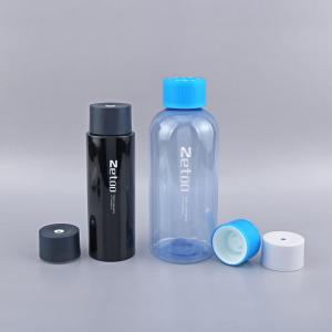 Customized PET Cosmetic Bottles Blue / Black Cosmetic Empty Bottles
