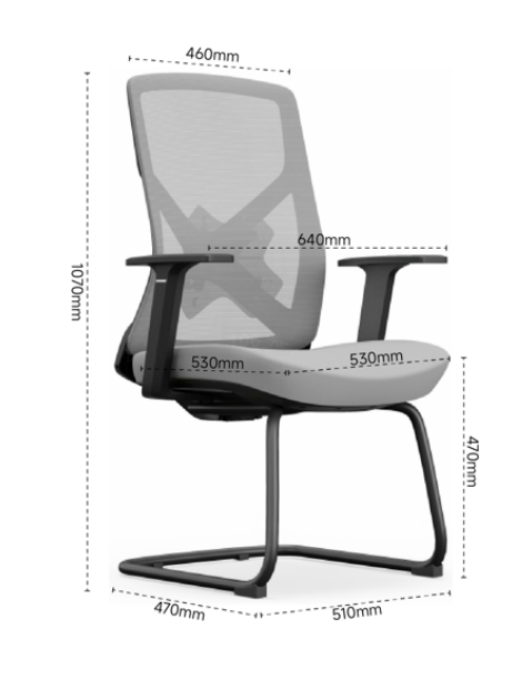 Breathable Mesh Fabric Office Swivel Chair Including Backrest Smooth Rolling Casters and Ergonomic Support for Office
