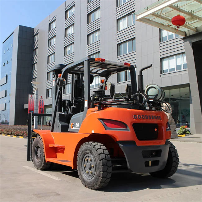 Gasoline Forklifts 5 Ton Triplex Mast Side Shifter New LPG Gas Forklift Original Japanese Engine