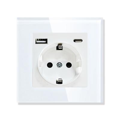 Electrical Multi Wall Socket Outlet 82 X 82 X 40mm Usb Type C Wall Socket