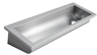 Commerical Wall Mounted Hung Single Wash Trough Basin Utility Stainless Steel 304 for food factory farms and petting zoos.