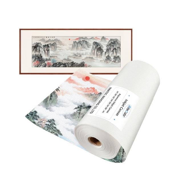 Professional Artist Blank Matte Poly Cotton 380gsm Inkjet Printing Canvas Roll