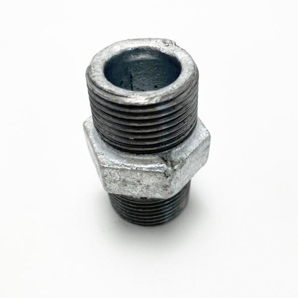 Male thread water plumbing galvanized pipe connect equal hex pipe nipple