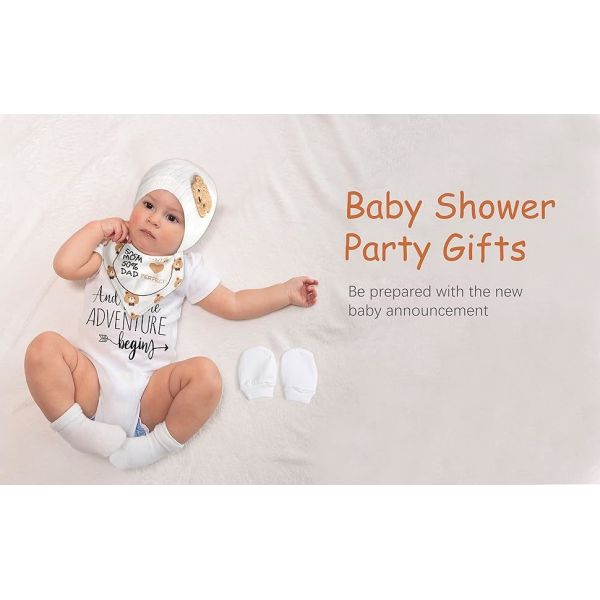 Caja de regalo de algodón para bebé con juego de vasos para nuevos padres