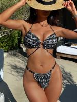 Bikini de XL avec la remplissage démontable pour des femmes nageant et surfant