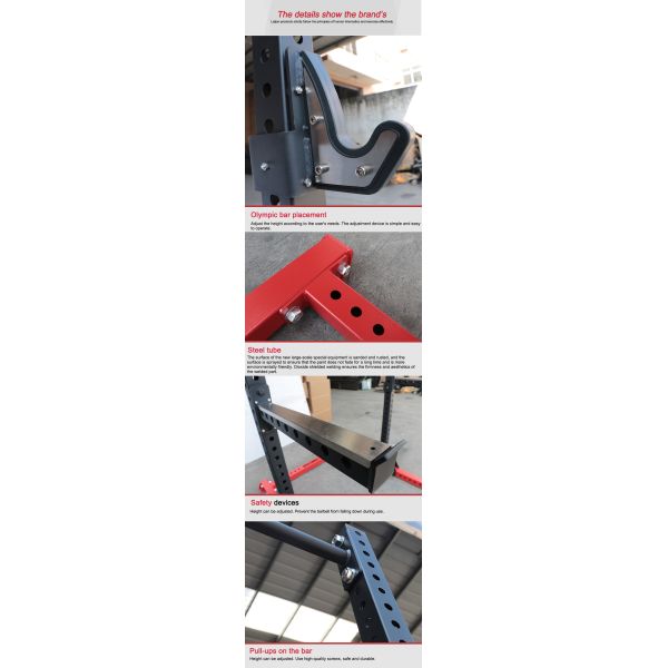 Support accroupi réglable de gymnase en acier de tube de l'haltérophilie 3.0mm