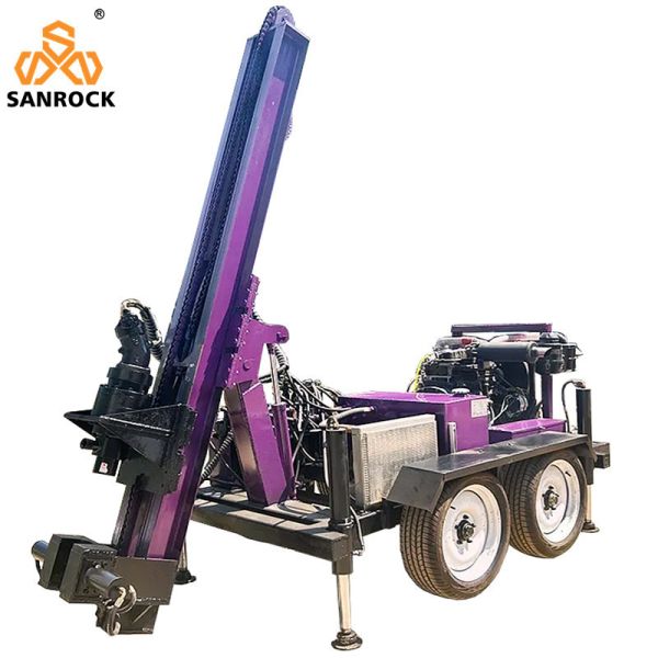 Fast Drilling Speed Portable Water Well Drilling Machine with Diesel Engine and Deep Drilling Capability