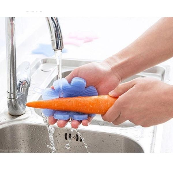 Food Grade Soft KitchenSilicone Dish Sponge Cleaning Sponges Washing Brush