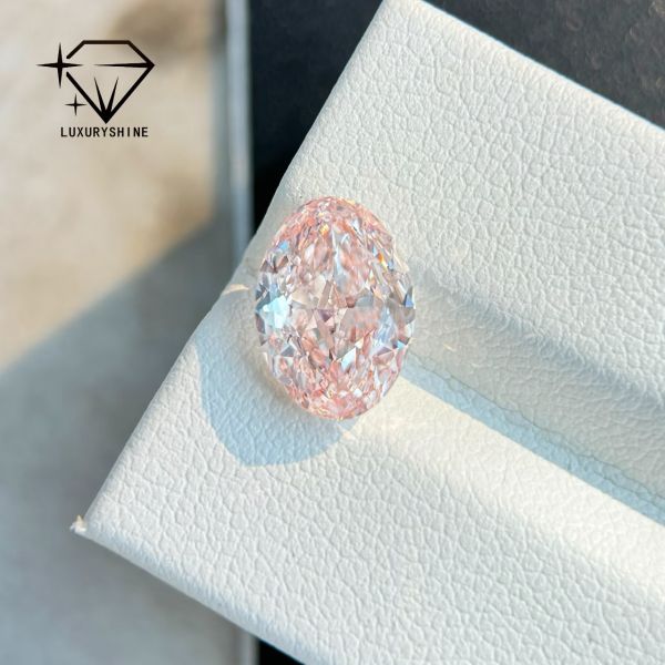 LuxuryShine 1-10CT Fancy pink Oval Lab Grown Diamond VVS-VS Loose Diamonds Customized jewelry with IGI Certificate﻿