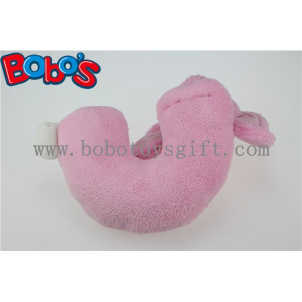 U Shape Neck Pillow Plush Pink Bunny Neck Support Pillow