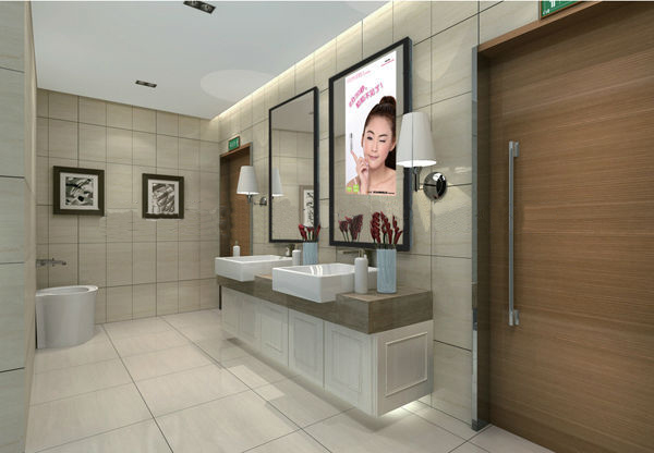 Shopping Mall Wall Mount Lcd Display 360nits Brightness For Advertising Player