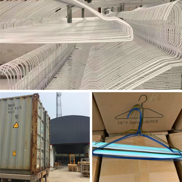 18 Inch 2.5mm Steel Wire Laundry Wire Hanger Disposable For Dry Cleaner