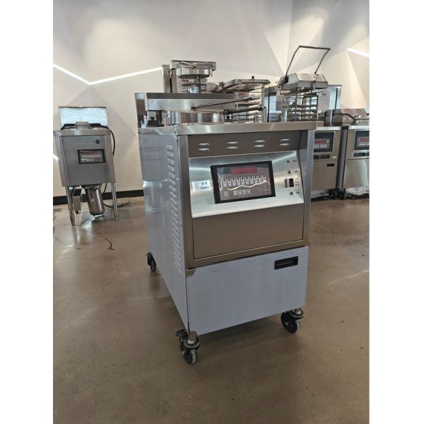 6HD Electric 12KW 380V 28L 6 Fry Tray Big Productivity Round Auto Lift Broaster Chicken Pressure Fryer