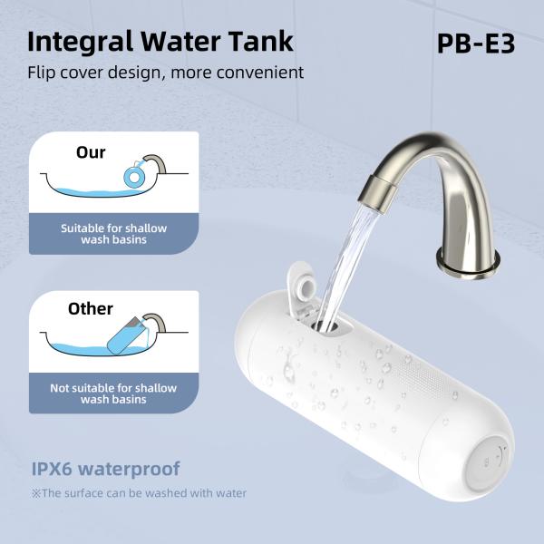 2025 2000mah Electric Peri Bottle Shattaf Shower Toilet Spray Bottle Sprayer Portable Water Bidet