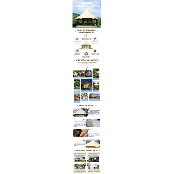 Customization Waterproof Glamping Resort Tent Hotel Safari With Glass Windows
