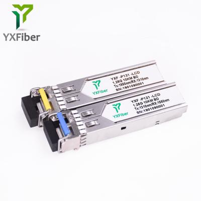 Módulo 1,25 do transceptor da fibra ótica 1.25G de SMF SFP G 1310nm 10KM