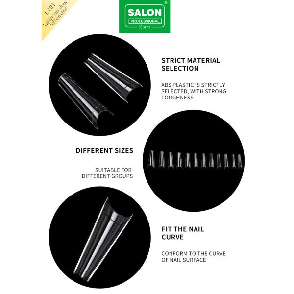 Matte Clear Almond Nails Extra Long Stiletto False Nails Sharp Shape Acrylic Fake Nail Tips for Nail Art