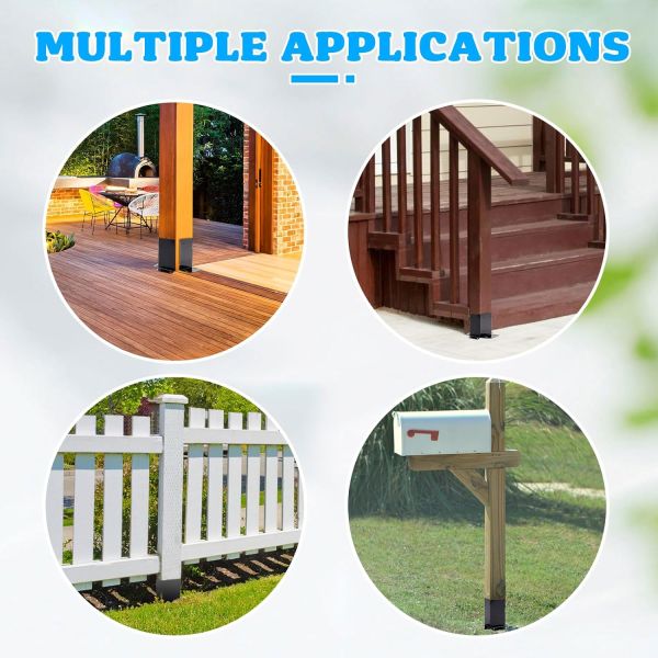 ISO9001 Rohs CE 16949 Коннекторы для железнодорожных поддонов с черной палубой для деревянной опоры перголы