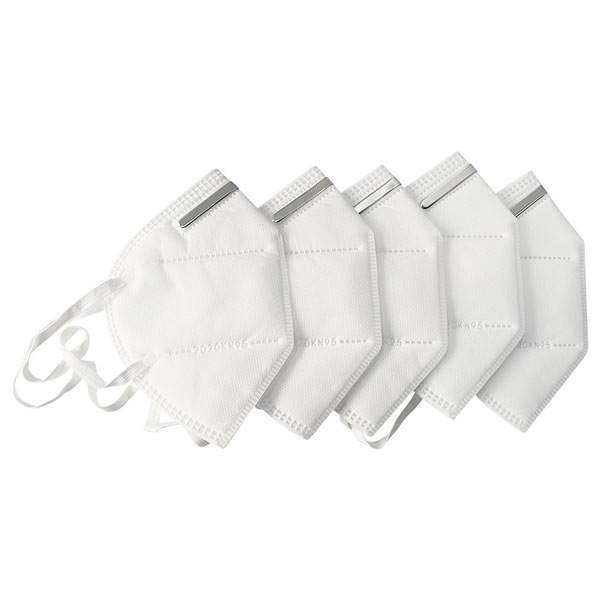 Disposable 5 Ply   KN95 Face Mask  Grey White Non Woven Fabric Mask