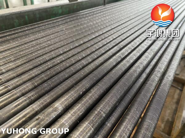 Tubos de barbatana extrudidos, tubos de barbatana baixa de aço carbono ASTM A179 para refrigeradores de ar