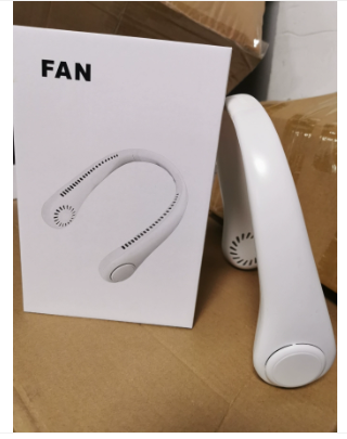 Silk Screen Printed Hotel Neck Fan Rechargeable Portable Cooling Fan for Outdoor