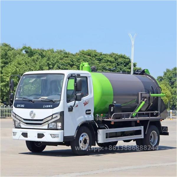 DFAC 6000 Litres Camion d'aspiration et de nettoyage de benne basculante   Aspiration d'égouts   Laveur haute pression