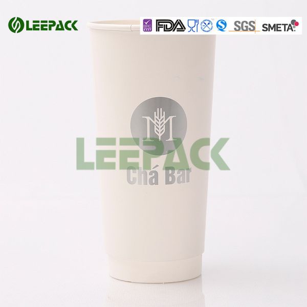 Hot Disposable Paper Cups Food Grade Logo Ptinting Single Or Double Wall