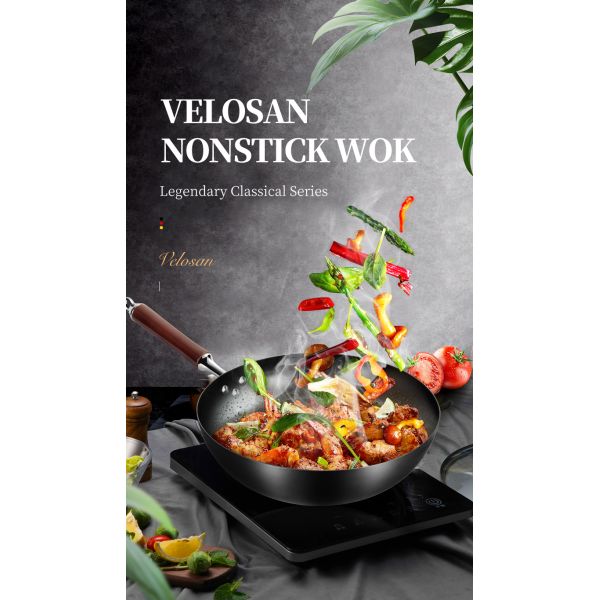 2.35kg Round Skidproof Kitchen Frying Pans Uncoated Chemical Free