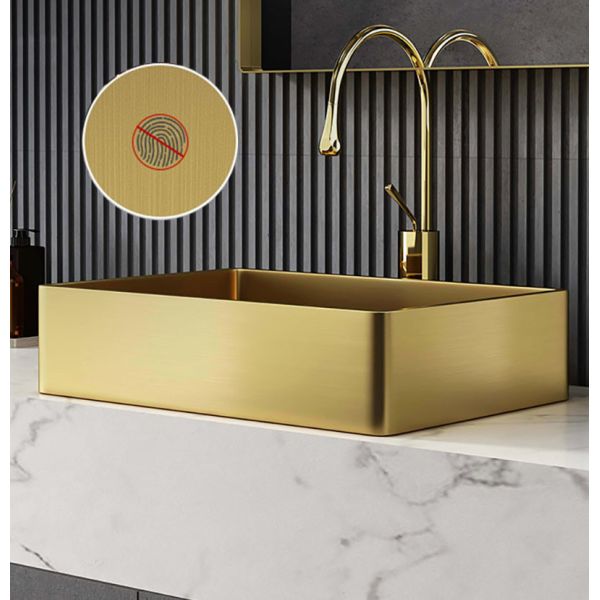 SUS304 Rectangular Stainless Steel Vessel Sinks For Hotel Bathroom