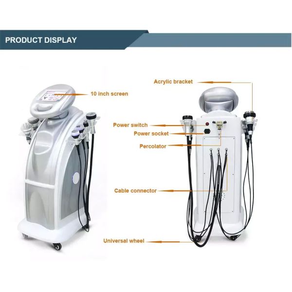 Прибор красоты удаления целлюлита RF 80K машины кавитации вакуума потери веса