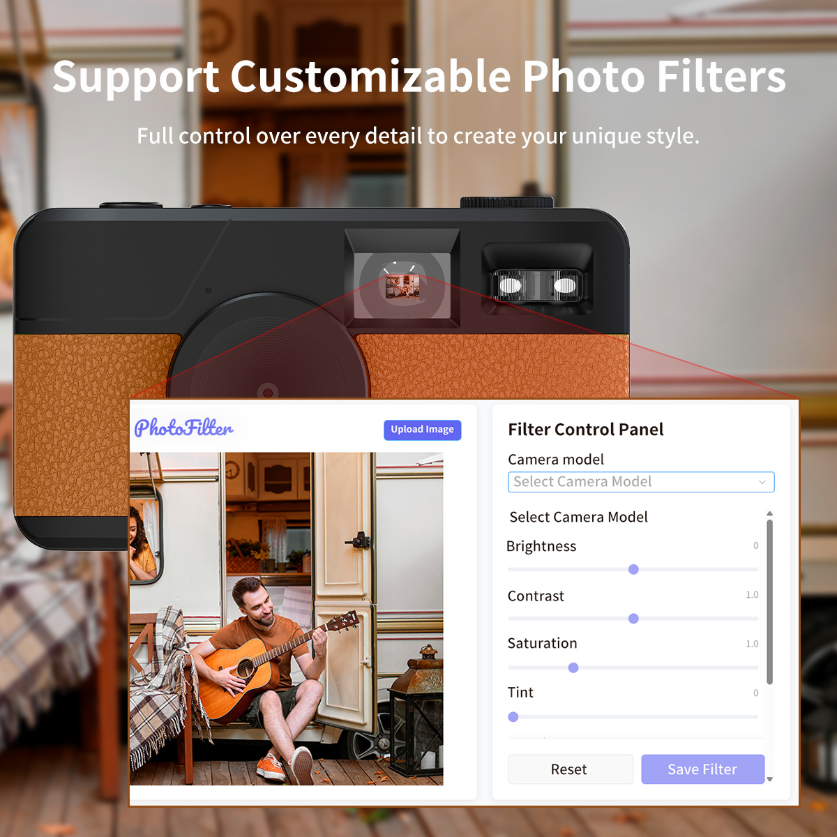 Retro Film-Style Screenless CMOS Digital Camera Support Custom Filters Via Website Mirrorless Camera with LED Compact Cameras