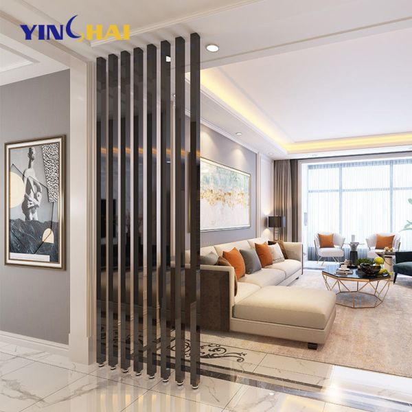 Modern Stainless Steel Screen Partition Decorative Gold Metal Room Divider For Bedroom