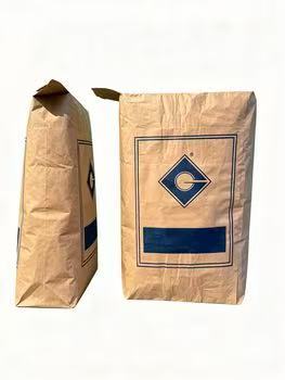 Customizable Size Kraft Paper Valve Bag 100% Recyclable Moisture Resistant for Industrial Packaging