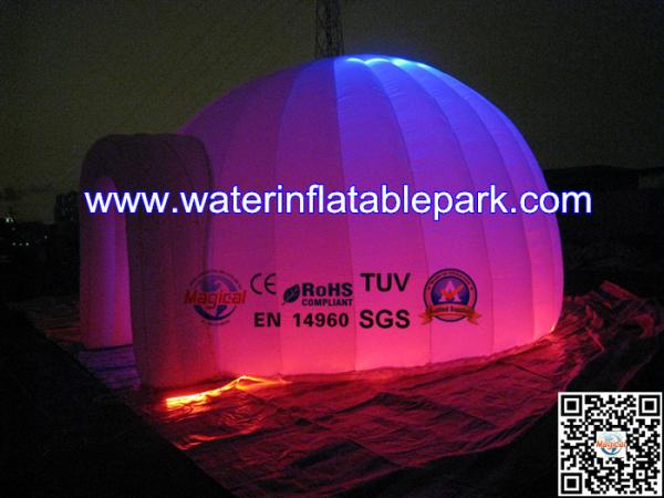 White Inflatable Clear Light Dome Tent  Outdoor Oxford Cloth