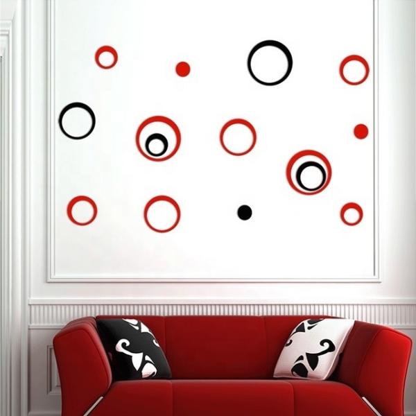 Echo-friendly and Kraft Sticker 3D Acrylic Three-dimensional Mirror Wall Stickers for Circular Home Decoration in Design