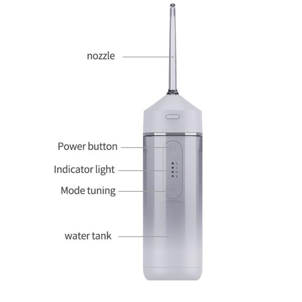 160ml Cordless Rechargeable Water Flosser Water Resistant With Three Modes