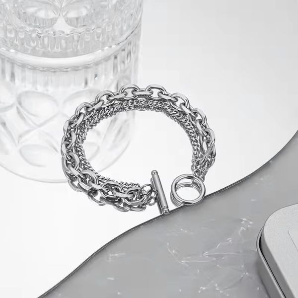 Bracelets de bijoux pour hommes en acier inoxydable 17cm 19cm Bracelets pour hommes en acier inoxydable