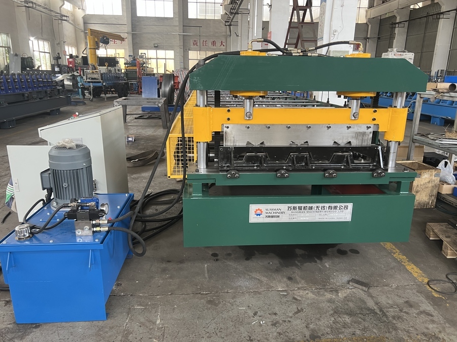 18 Gauge To 24 Gauge Galvanized Steel 36'' Coverage Width Losacero 25 Steel Deck Roll Forming Machine Popular in Mexico Market