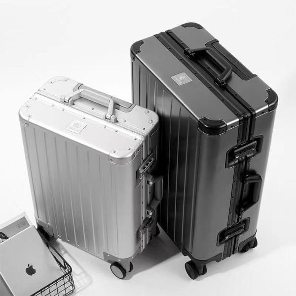 ALL ALUMINUM MAGNESIUM ALLOY LUGGAGE WOMEN'S AND MEN'S ALUMINUM ALLOY ROD BOX ALUMINUM FRAME 26 METAL SUITCASE