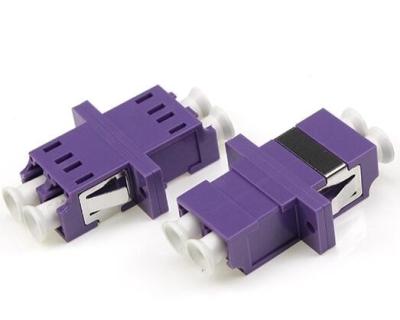 Uso multimodo material plástico das telecomunicações do duplex do LC LC OM4 dos adaptadores da fibra ótica